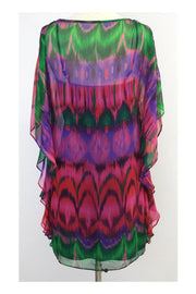 Current Boutique-Trina Turk - Multicolor Print Silk Caftan Dress Sz 0