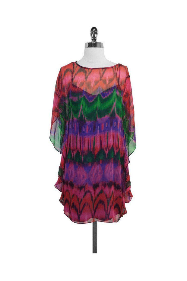 Current Boutique-Trina Turk - Multicolor Print Silk Caftan Dress Sz 0