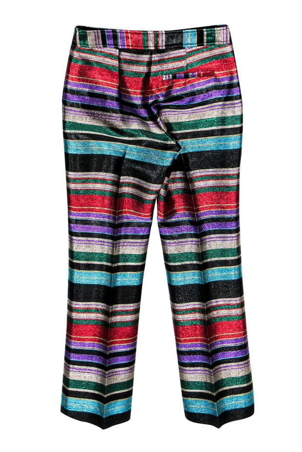 Current Boutique-Trina Turk - Multicolored Sparkle Striped Trousers Sz 0