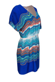 Current Boutique-Trina Turk - Multicolored Wavy Striped Dress Sz 6