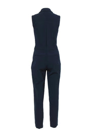 Current Boutique-Trina Turk - Navy Blazer-Style Zip-Up Jumpsuit Sz 4