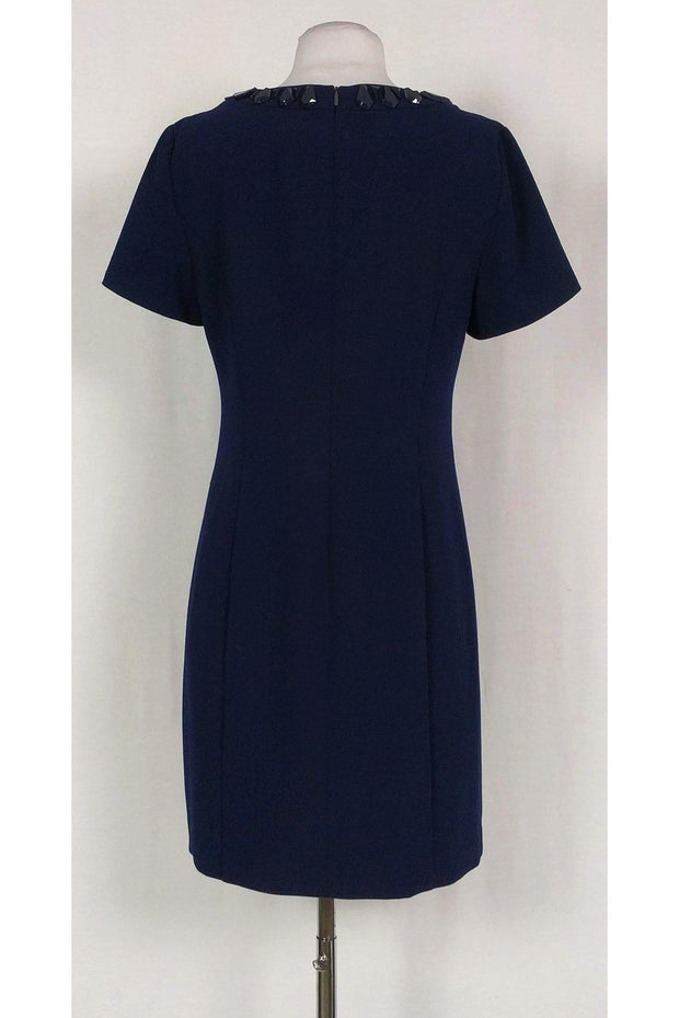 Current Boutique-Trina Turk - Navy Jeweled Sheath Dress Sz 8