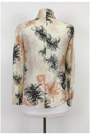 Current Boutique-Trina Turk - Nude Printed Blouse Sz P