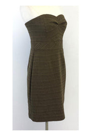 Current Boutique-Trina Turk - Olive Cotton Strapless Dress Sz 6