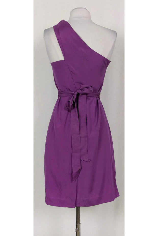 Current Boutique-Trina Turk - One Shoulder Purple Silk Dress Sz 2