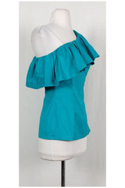 Current Boutique-Trina Turk - One Shoulder Ruffle Top Sz 0