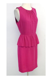 Current Boutique-Trina Turk - Pink Peplum Sleeveless Dress Sz 4