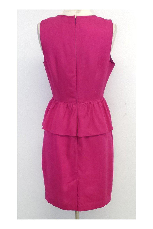 Current Boutique-Trina Turk - Pink Peplum Sleeveless Dress Sz 4