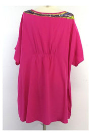 Current Boutique-Trina Turk - Pink Silk Cold Shoulder Shift Dress Sz 8