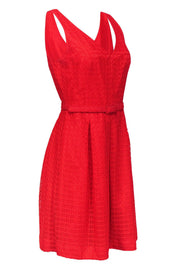 Current Boutique-Trina Turk - Red Lace Fit & Flare Dress Sz 6