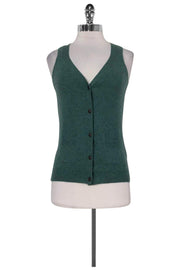 Current Boutique-Trina Turk - Teal Cashmere Vest Sz XS