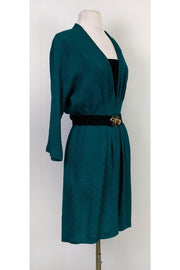 Current Boutique-Trina Turk - Teal Textured Dress Sz 6