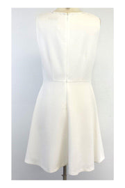 Current Boutique-Trina Turk - White Fit & Flared Jewel Neck Dress Sz 10