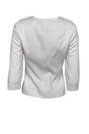 Current Boutique-Trina Turk - White Moto-Style Jacket Sz 0