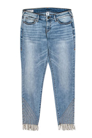 Current Boutique-True Religion - Light Wash Beaded & Rhinestone Embellished Skinny Jeans Sz 29