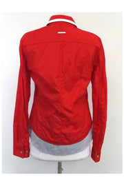 Current Boutique-Trussardi Jeans - Red & White Snap Button Jacket Sz 6