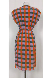 Current Boutique-Tucker - Abstract Square Pattern Wrap Dress Sz P