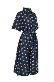 Current Boutique-Tucker - Black "The Sarah Shirt Dress" w/ Crosshatch Print Sz L