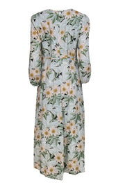 Current Boutique-Tuckernuck - Green & Cream Linen & Cotton Daisy Print Maxi Dress Sz L