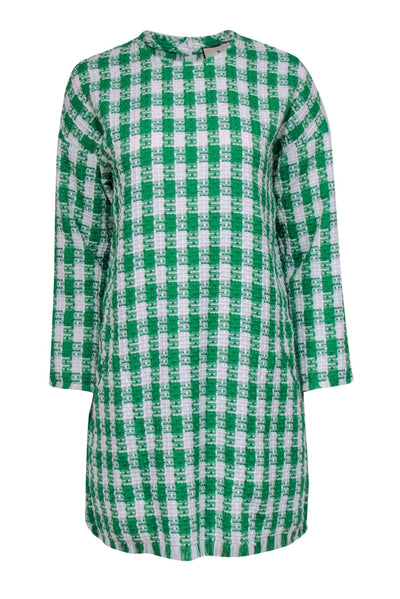 Current Boutique-Tuckernuck - Green & White Checkered Tweed Mini Dress Sz M