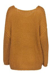 Current Boutique-Tularosa - Mustard Chunky Knit Oversized Sweater Sz S
