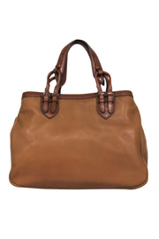 Current Boutique-Tumi - Vintage Light Brown Smooth Leather Zippered Pocket Handbag