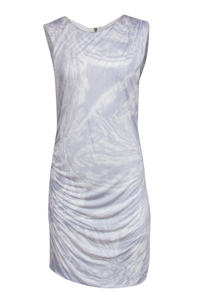 Current Boutique-Twelfth Street by Cynthia Vincent - Pastel Marbled Side-Ruched Shift Dress Sz M