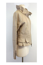 Current Boutique-Valentino - Beige Cotton Blend Jacket Sz 10