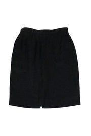 Current Boutique-Valentino - Black Linen Skirt Sz 6