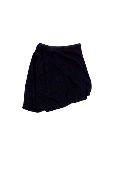 Current Boutique-Valentino - Black Silk Pleated Skirt Sz 10
