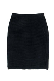Current Boutique-Valentino - Black Tiered Pencil Skirt Sz L