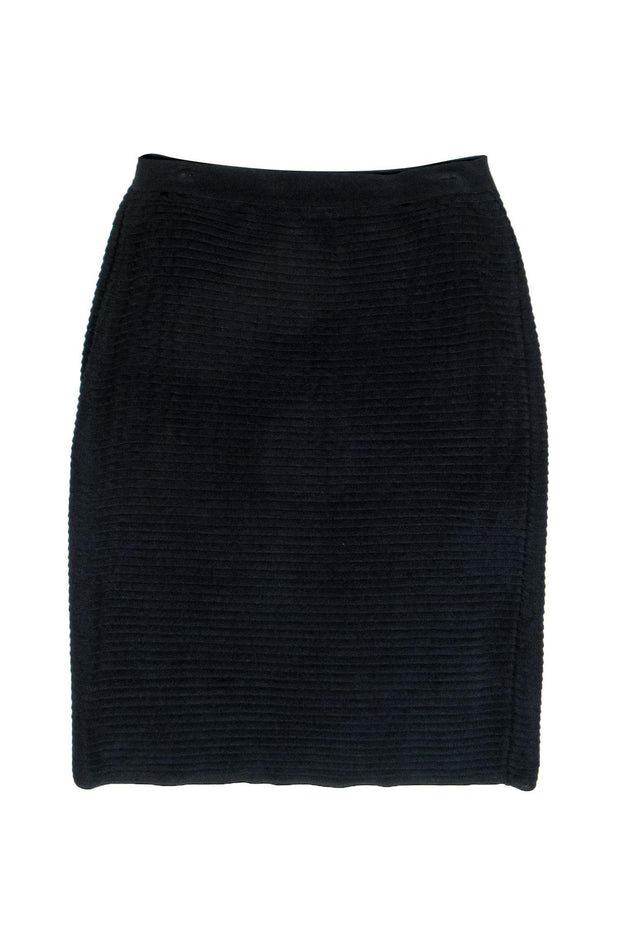 Current Boutique-Valentino - Black Tiered Pencil Skirt Sz L
