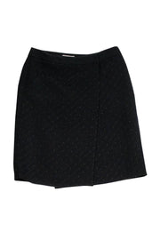 Current Boutique-Valentino - Black w/ Pink Threads Skirt Sz 8