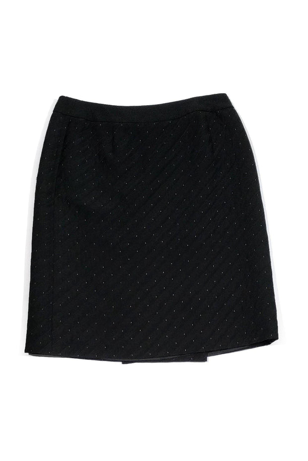 Current Boutique-Valentino - Black w/ Pink Threads Skirt Sz 8