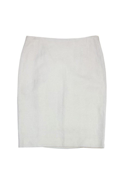 Current Boutique-Valentino - Cream Linen Skirt Sz M