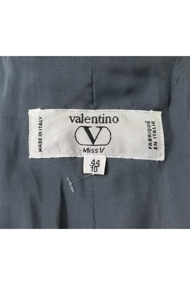 Current Boutique-Valentino - Grey Printed Blazer Sz 10