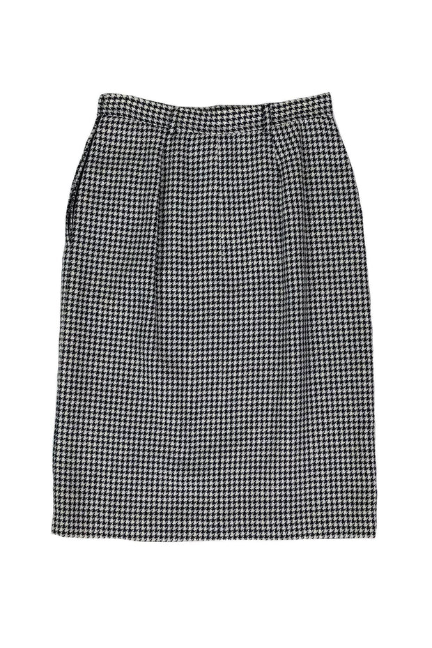 Current Boutique-Valentino - Navy & White Houndstooth Skirt Sz 8
