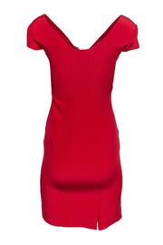 Current Boutique-Valentino - Red Cap Sleeve Dress w/ Ruffles Sz S