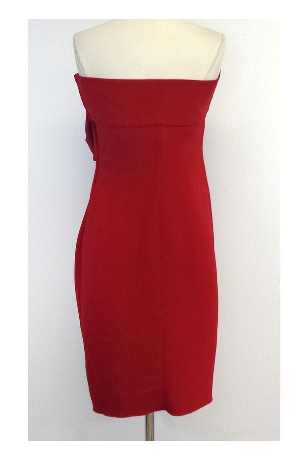 Current Boutique-Valentino - Red Strapless Ruffle Dress Sz 10