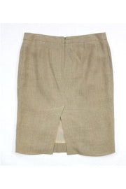 Current Boutique-Valentino - Tan Linen Pencil Skirt Sz 10