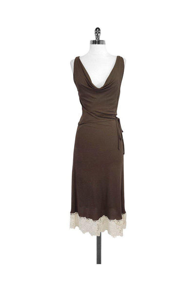 Current Boutique-Valentino - Taupe Sleeveless Dress Sz 6