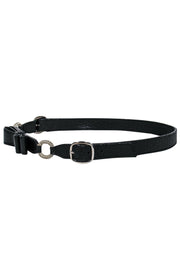 Current Boutique-Valentino - Vintage Black Leather Belt w/ Bow