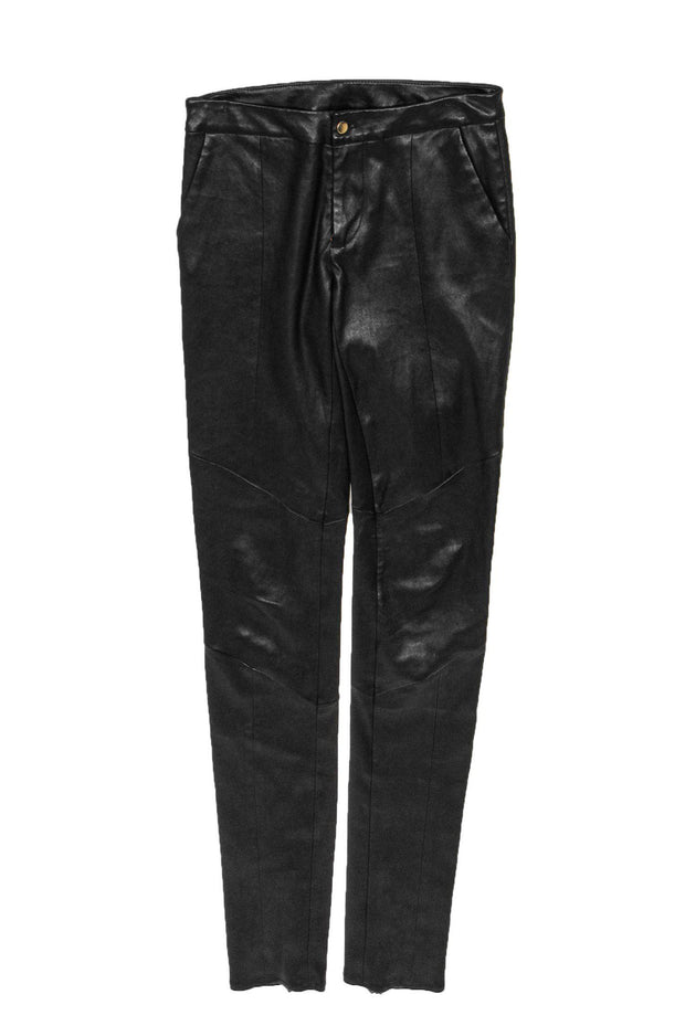 Current Boutique-Veda - Black Leather Skinny Pants Sz 28