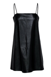 Current Boutique-Veda - Black Leather Sleeveless Mini Dress Sz M