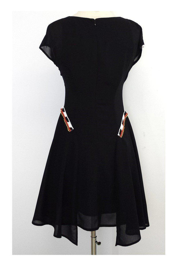 Current Boutique-Vena Cava - Black Beaded Short Sleeve Dress Sz XS