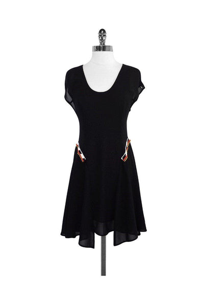Current Boutique-Vena Cava - Black Beaded Short Sleeve Dress Sz XS