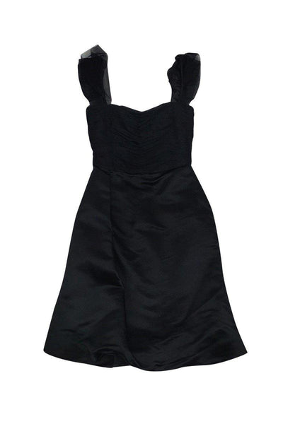Current Boutique-Vera Wang - Black Dress w/ Tulle Sz 4