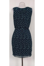 Current Boutique-Vera Wang Lavender Label - Navy & Teal Dotted Dress Sz 2