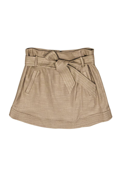 Current Boutique-Veronica Beard - Beige Skirt w/ Belt Sz 8