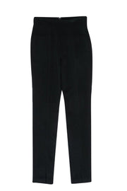 Current Boutique-Veronica Beard - Black Skinny Dress Pants w/ Ankle Slits Sz 4